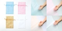 デュオ巾着 Ｓ２（１セット１６０枚入〜）|オーガンジー・デュオ巾着|オーガンジー・ビニール製品