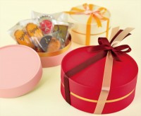お菓子用ギフト箱 CANCAN サークルコンビA【M】（1セット50個入）|丸形お菓子用ギフト箱|お菓子用ギフト箱