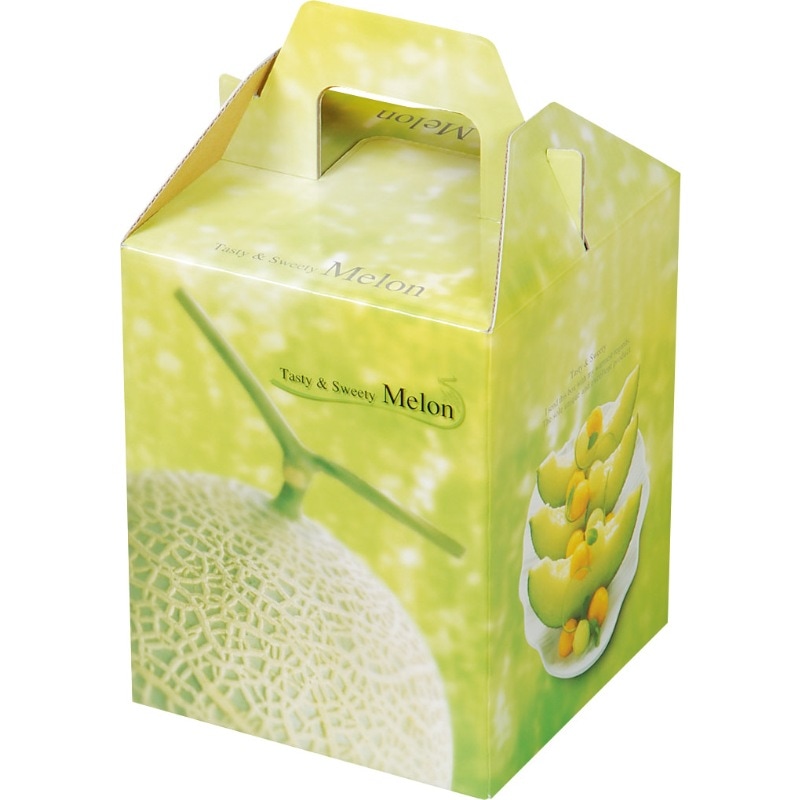（メロンの箱）K-110 ベルデメロン 大 1個入/100枚入（K08-470110） 果物用ギフト箱 飾りメロン小1個用（1セット100枚入） | 果物用