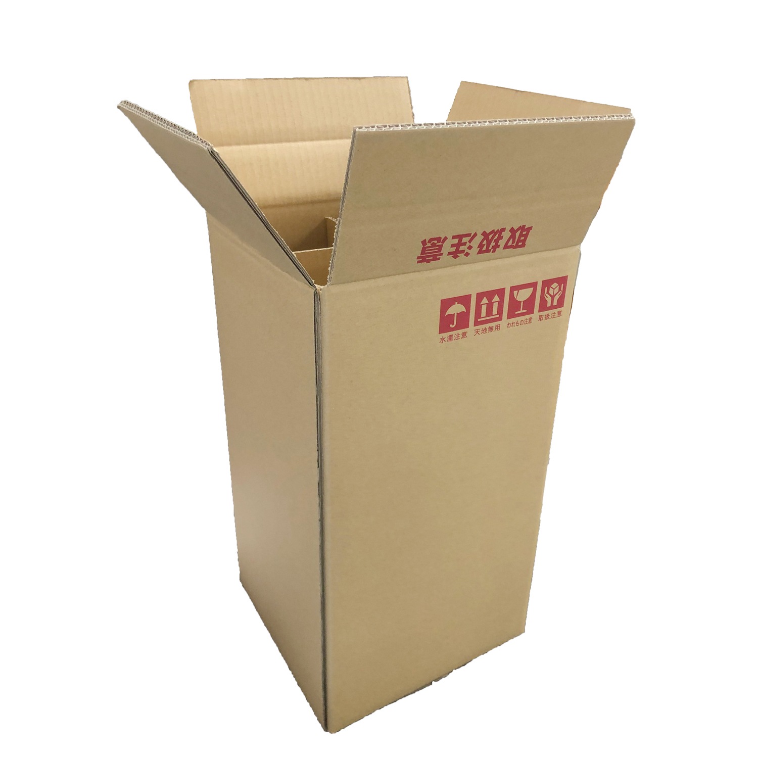 一升瓶4本用ダンボール〈仕切り付き〉 （1セット10枚） | 一升瓶用