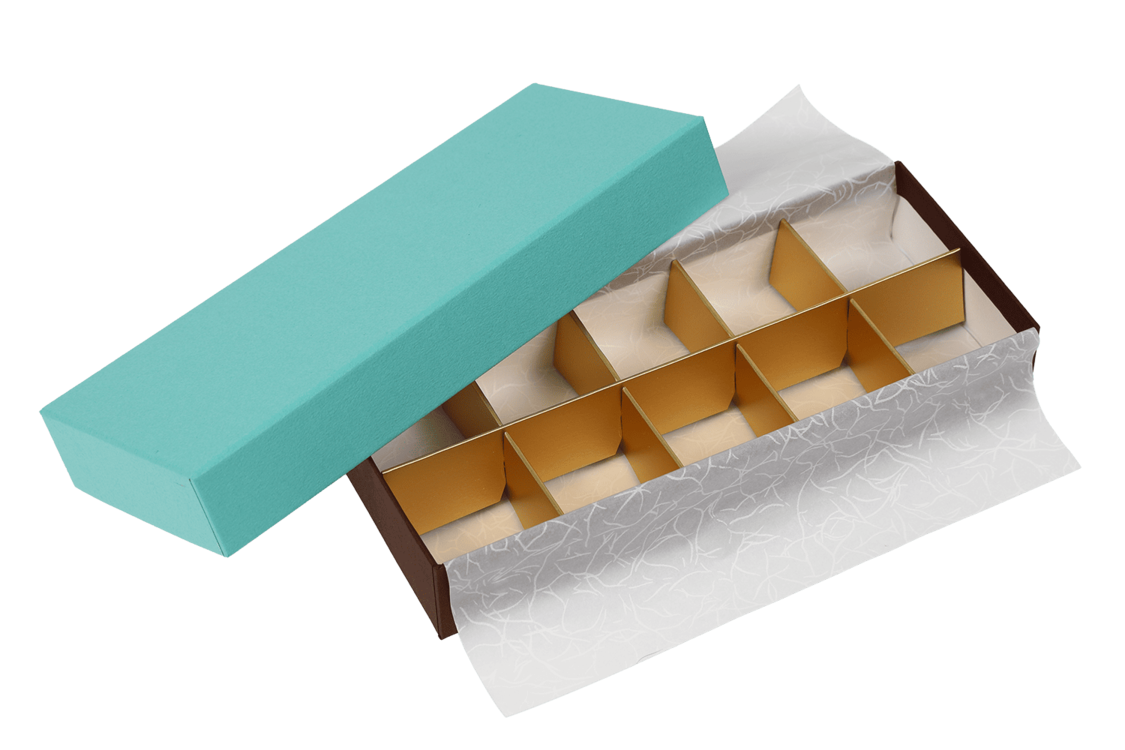 チョコ箱 フェザー （10仕切）【1セット200個入】 | チョコレート用