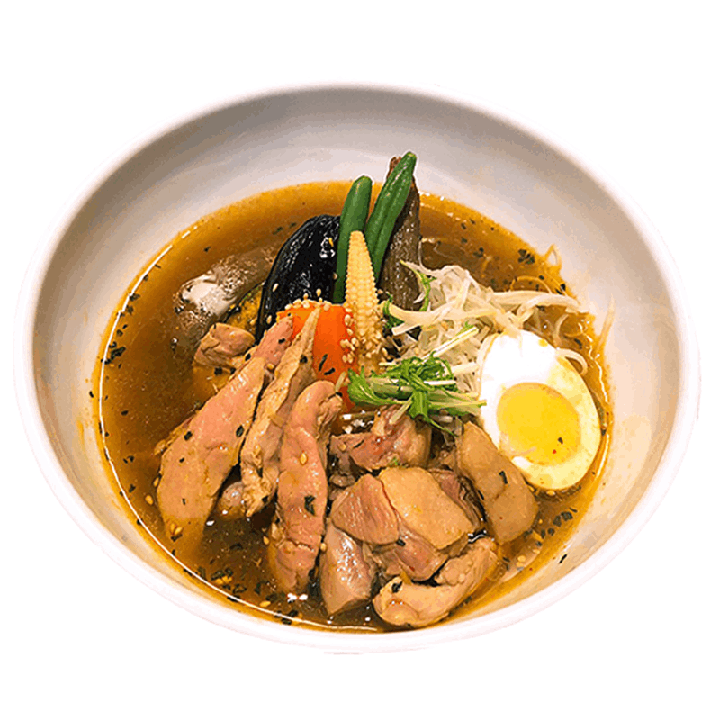 【イエロースパイス】骨無しチキンスープカレー（スープカレー450ｇ、野菜120ｇ、ライス190ｇ）