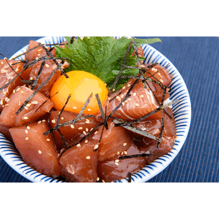 【加治安】紀州勝浦産生まぐろ使用　ごろごろまぐろの贅沢漬け丼　250g