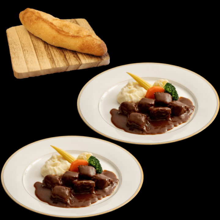 12/10迄【クリスマス早期ご購入特別価格】ビーフシチュー2食＆フランスパンのセット
