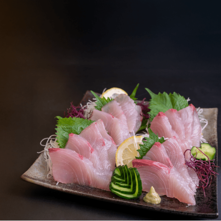 【龍馬の海鮮隊】〈野島水産〉かんぱち刺身（スライス80ｇ）