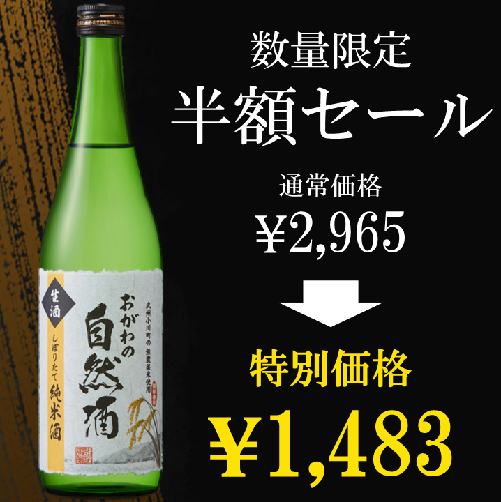 特別特価【晴雲酒造】おがわの自然酒 純米酒 Frozen 720ml