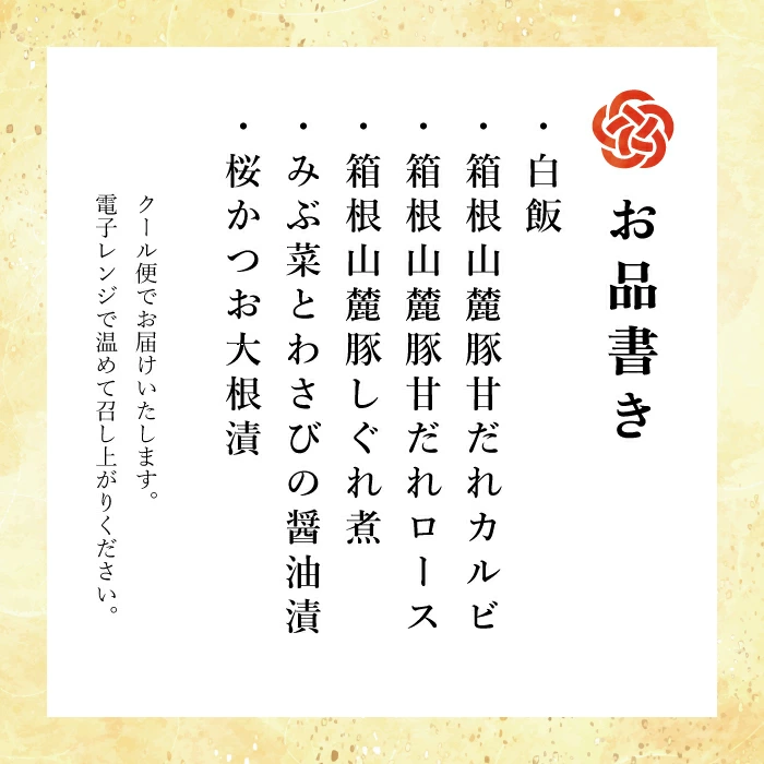 【東華軒】箱根山麓豚弁当　カルビ＆ロース