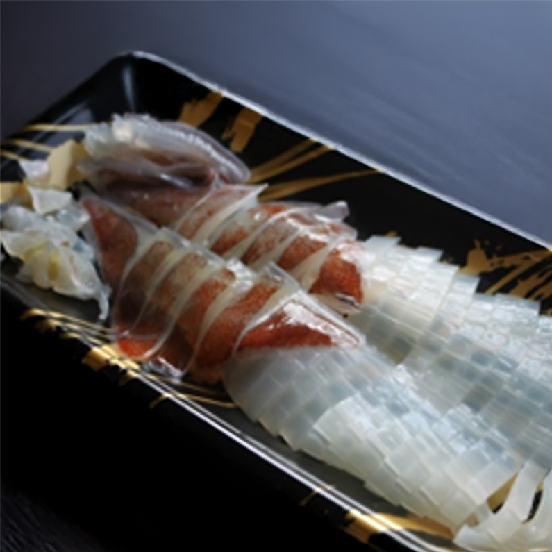 【メーカー・産地直送】超・瞬間冷凍　活きイカ姿つくり　150ｇ