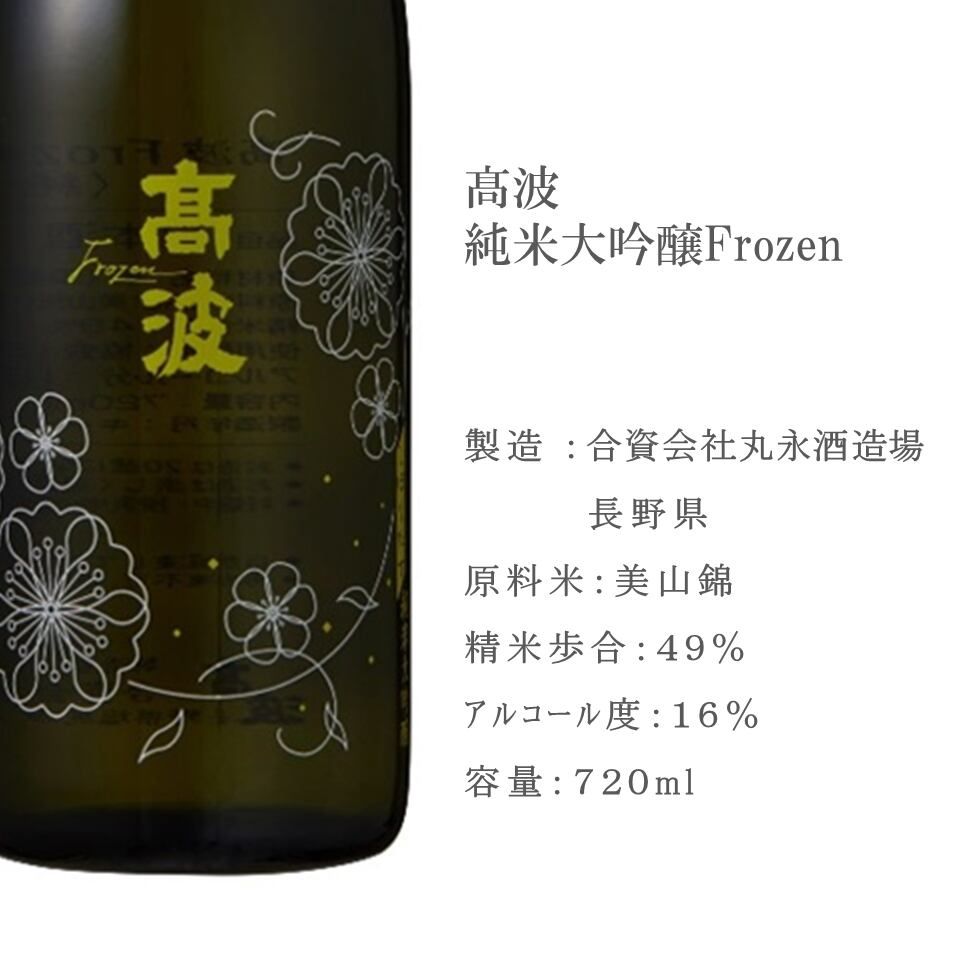 【丸永酒造】  高波 純米大吟醸 Frozen 720ml