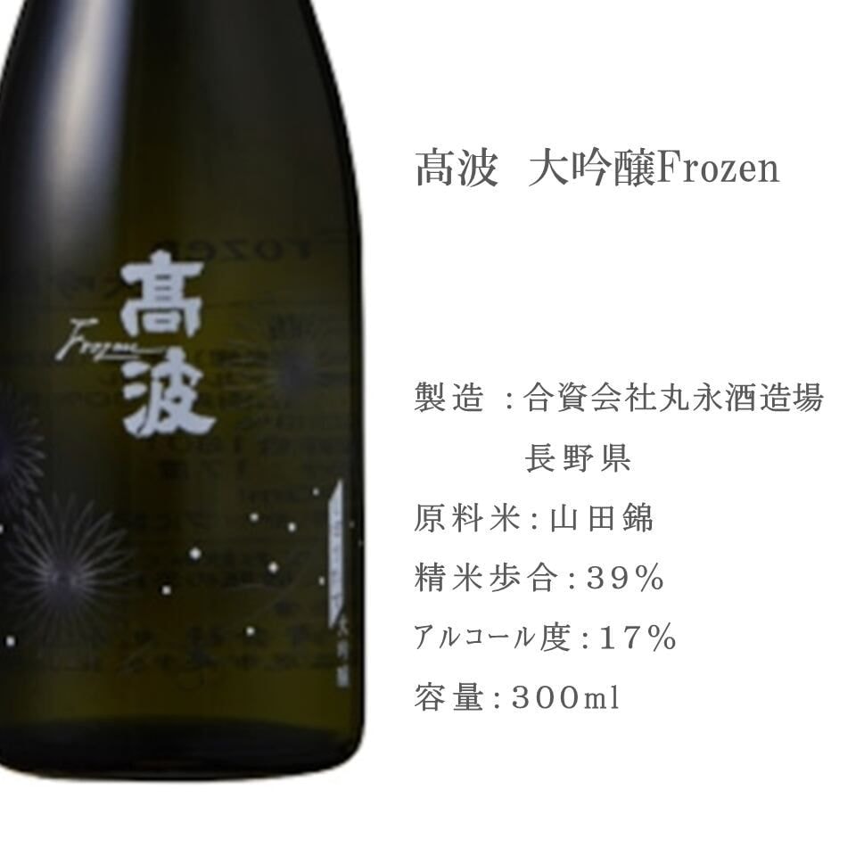 【丸永酒造】  高波 大吟醸 Frozen 300ml