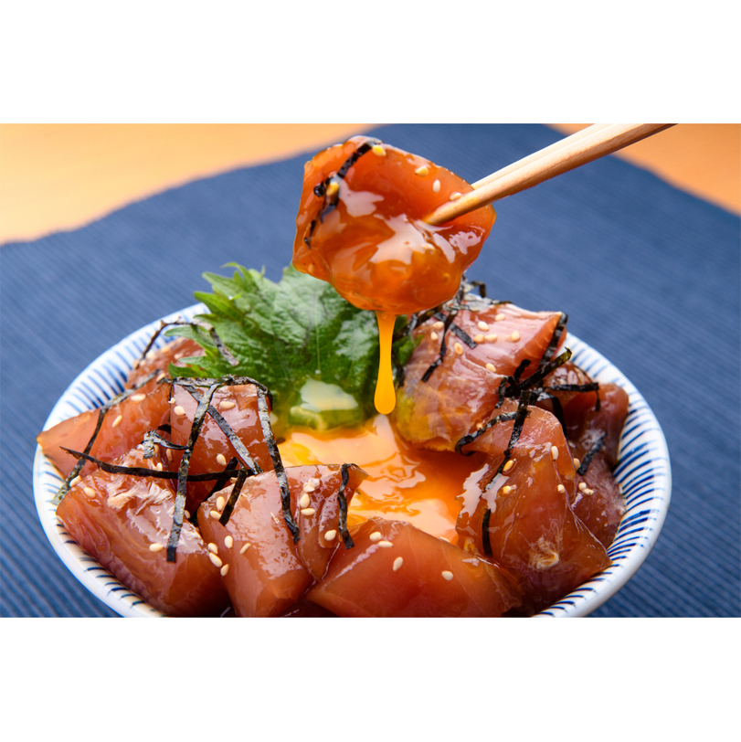 【加治安】紀州勝浦産生まぐろ使用　ごろごろまぐろの贅沢漬け丼（きはだまぐろ）　250g