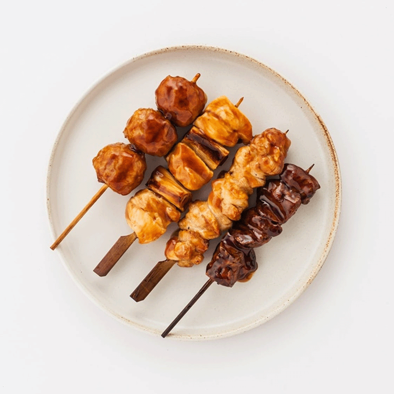 【梅や】焼き鳥4本セット(たれ味・つくね・ねぎま・もも・レバー)