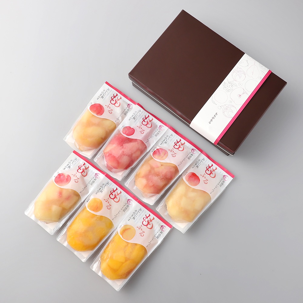 母の日【完熟桃シャーベット】 ももふる　5品セット（母の日ギフトBOX仕様）