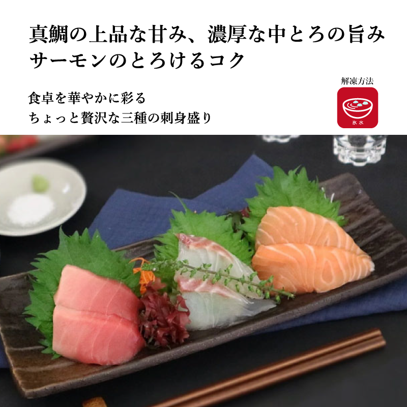 【ちょっと豪華な】《お刺身 2貫3点盛り》シリーズ