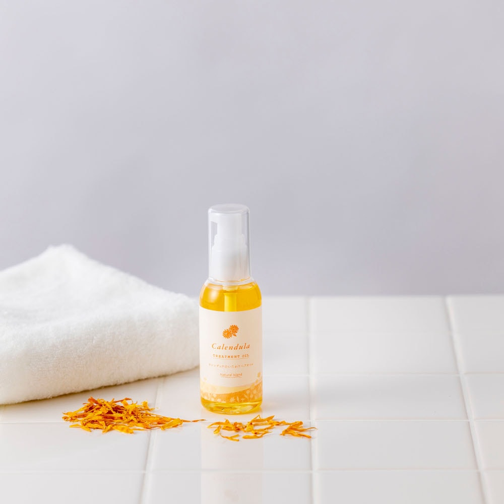 ナチュラルアイランド／カレンデュラのいたわりヘアオイル｜布団丸洗い
