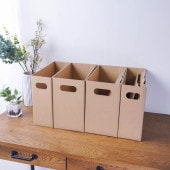 ROOOM ダンボール 書類ケース　　【大2個小2個+仕切りセット】