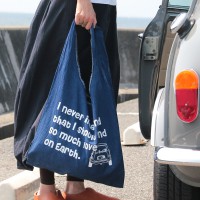 エコバッグ(折りたたみ)-おしゃれで人気の手染めエコバッグ「Vicky & Mini BAG」(Island Blue)