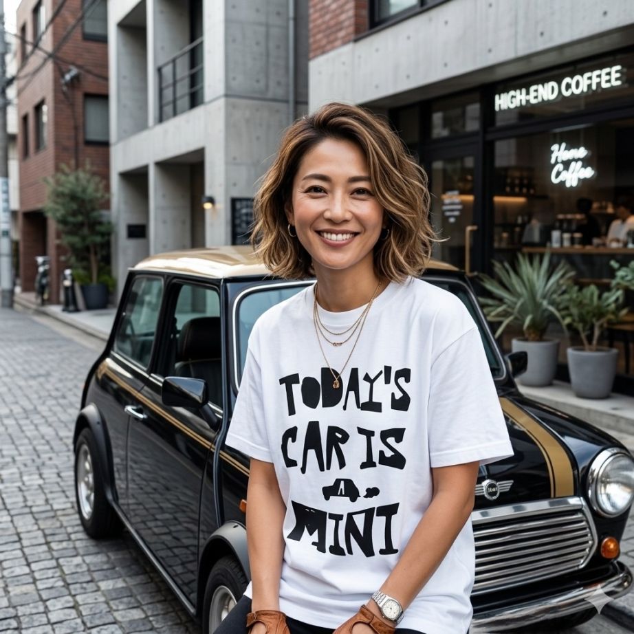 TODAY’S CAR IS A MINI（今日の車はミニ）Tシャツ