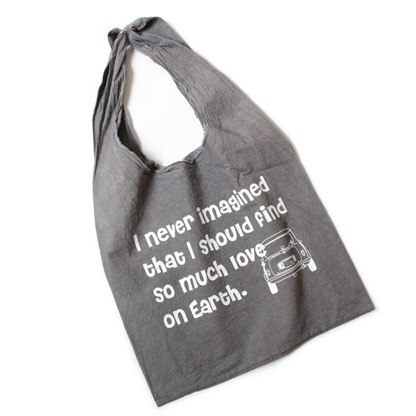 エコバッグ(折りたたみ)-おしゃれで人気の手染めエコバッグ「Vicky & Mini BAG」(Tweed Grey)