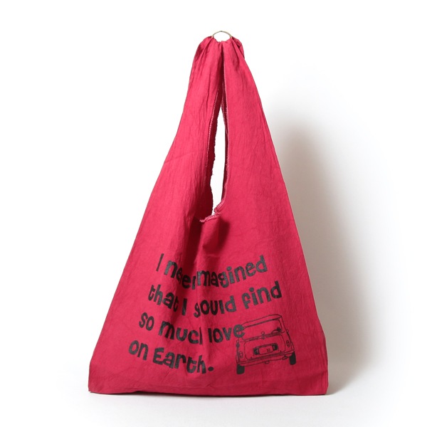 エコバッグ(折りたたみ)-おしゃれで人気の手染めエコバッグ「Vicky & Mini BAG」(Colorad Red)