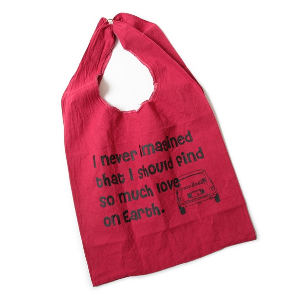 エコバッグ(折りたたみ)-おしゃれで人気の手染めエコバッグ「Vicky & Mini BAG」(Colorad Red)