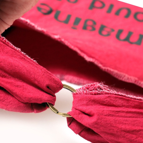 エコバッグ(折りたたみ)-おしゃれで人気の手染めエコバッグ「Vicky & Mini BAG」(Colorad Red)