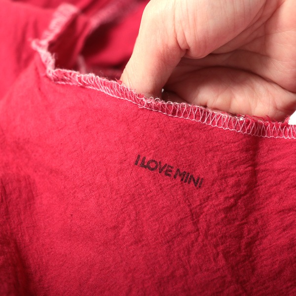 エコバッグ(折りたたみ)-おしゃれで人気の手染めエコバッグ「Vicky & Mini BAG」(Colorad Red)