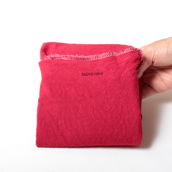 エコバッグ(折りたたみ)-おしゃれで人気の手染めエコバッグ「Vicky & Mini BAG」(Colorad Red)