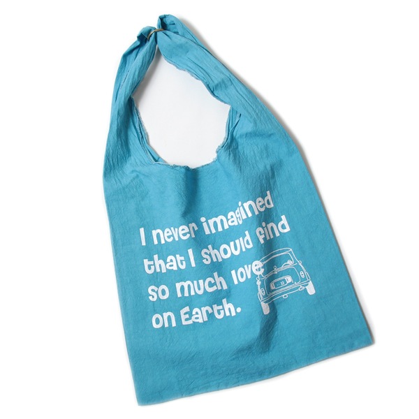 エコバッグ(折りたたみ)-おしゃれで人気の手染めエコバッグ「Vicky & Mini BAG」(Surf Blue)