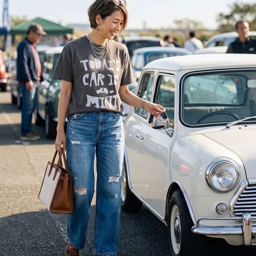 TODAY’S CAR IS A MINI（今日の車はミニ）Tシャツ