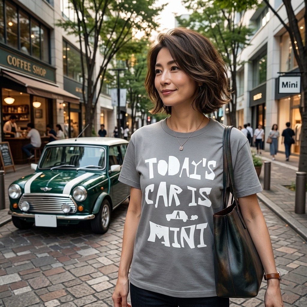 TODAY’S CAR IS A MINI（今日の車はミニ）Tシャツ