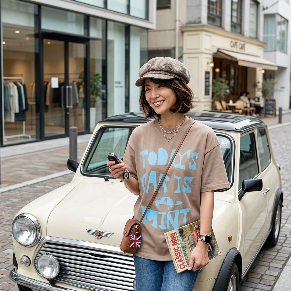 TODAY’S CAR IS A MINI（今日の車はミニ）Tシャツ