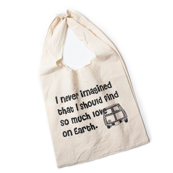 エコバッグ(折りたたみ)-おしゃれで人気の手染めエコバッグ「Vicky & Mini Estate BAG」(Old English White)