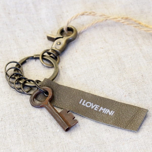 アンティークキー付きMINIキーホルダー(インドの古い鍵1)