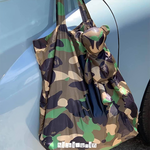 エコバッグ（折りたたみ）-クラシックミニの相棒に「クマのPaul 折りたたみエコバッグ」