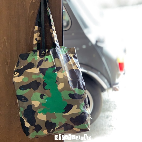 エコバッグ（折りたたみ）-クラシックミニの相棒に「クマのPaul 折りたたみエコバッグ」