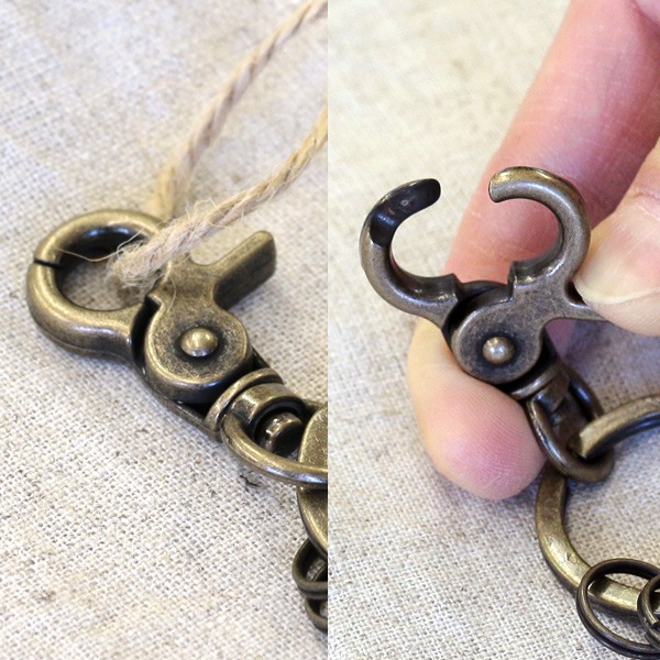 アンティークキー付きMINIキーホルダー(イギリスの古い鍵2)