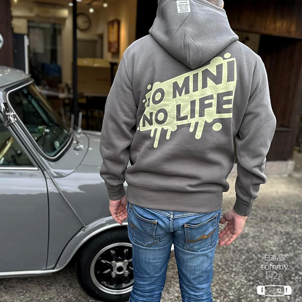 NO MINI NO LIFE ジップアップ パーカー