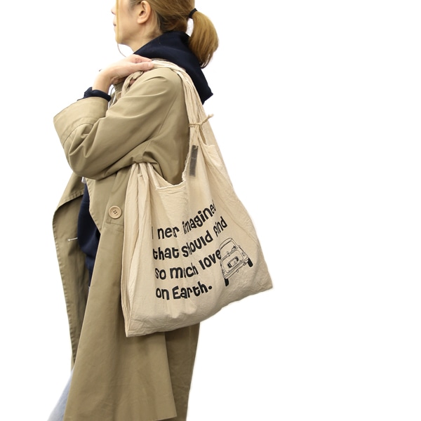 エコバッグ(折りたたみ)-おしゃれで人気の手染めエコバッグ「Vicky & Mini BAG」(Coffee)