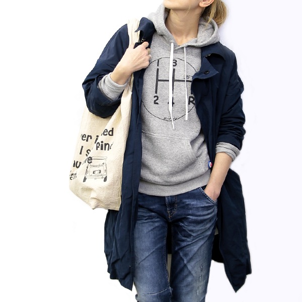 エコバッグ(折りたたみ)-おしゃれで人気の手染めエコバッグ「Vicky & Mini BAG」(Coffee)