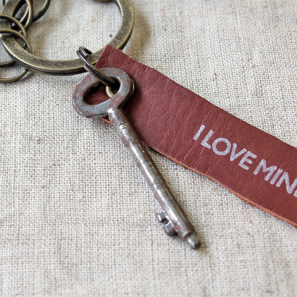 アンティークキー付きMINIキーホルダー(イギリスの古い鍵9)