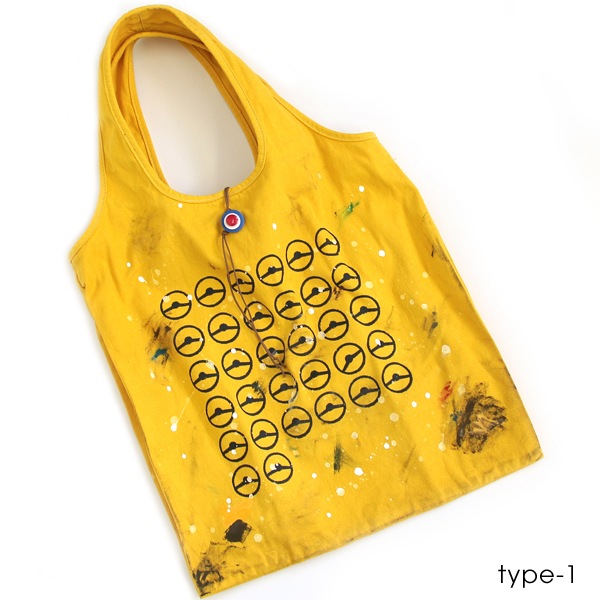 クラシックミニ 手染め トートバッグ「32ステアリングバッグ」(イエローラットスタイル)