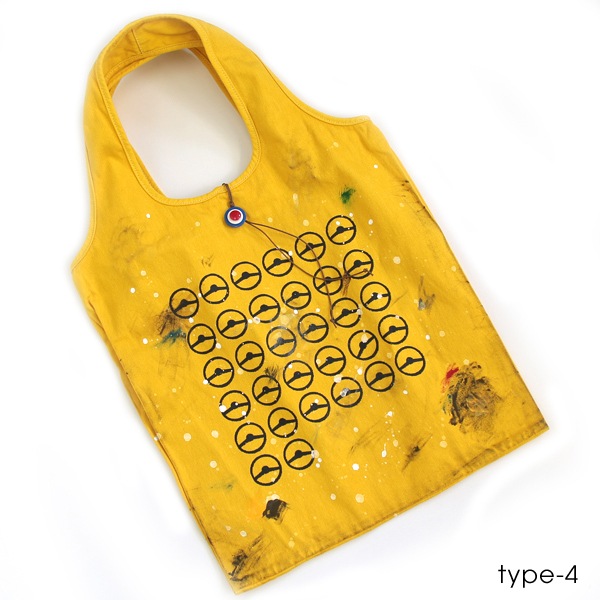 クラシックミニ 手染め トートバッグ「32ステアリングバッグ」(イエローラットスタイル)