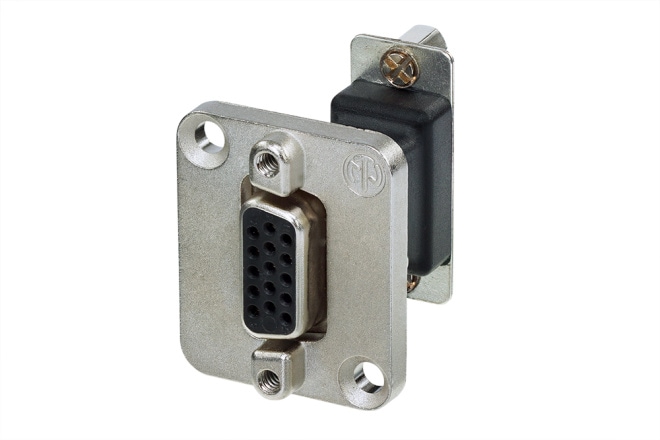 NEUTRIK NADB15FF 15ピン D-SUBレセプタクル DLX取付けサイズ