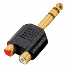 TOMOCA 6.3SP-RCAJJ 変換コネクター 6.3φステレオ⇔RCA・LR