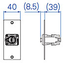 CANARE MFP-NE8YS AV�ץ졼�ȡ�RJ45�᥹��