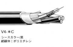 CANARE V4-3C 75Ω同軸マルチケーブル(3C×4)