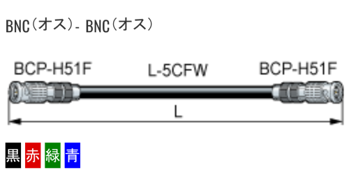 CANARE DH5C**-FW はんだ式BNCケーブル(L-5CFW)