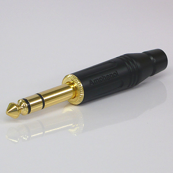 ACPS-RN-AU AMPHENOL - Conector: Jack 6,3mm Enchufe; Macho; Stereo; Vías: 3; Para
