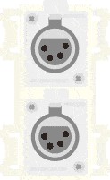 CANARE *P-4X1W-* XLR 4 �ԥ� (�᥹) �� 2���Ϥ����